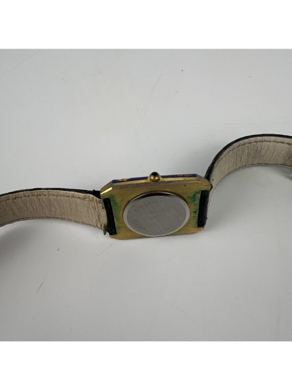 Vintage Cloisonné Enamel Women’s Watch 32mm Gold Plated Untested - Picture 3 of 4
